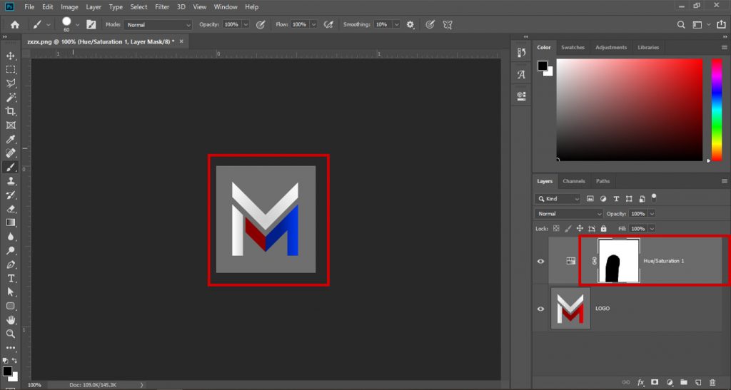 how to change color of logo in photoshop