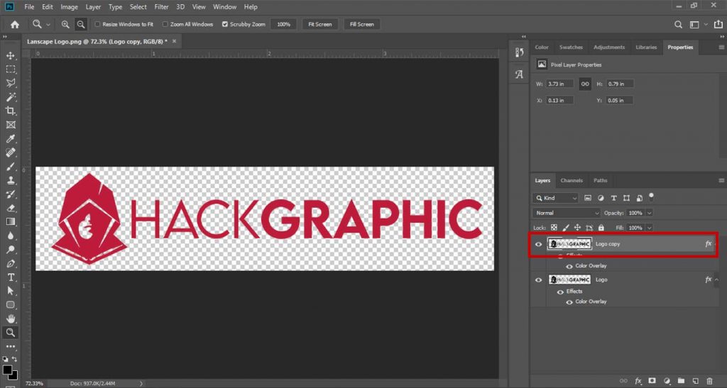 how to change color of logo in photoshop